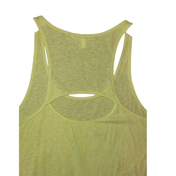 Victorias Secret Bright Yellow/Green Cut Out Open Back Tank Sleeveless Top S - Picture 3 of 8